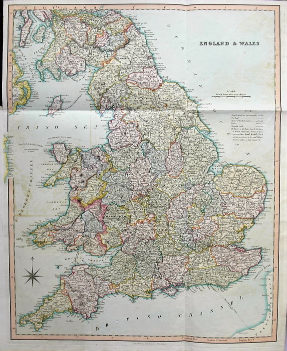 TEESDALE, H., England & Wales, antique map, old maps