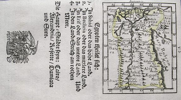 MÜLLER, J. U., Egypten theilet sich., antique map, old maps
