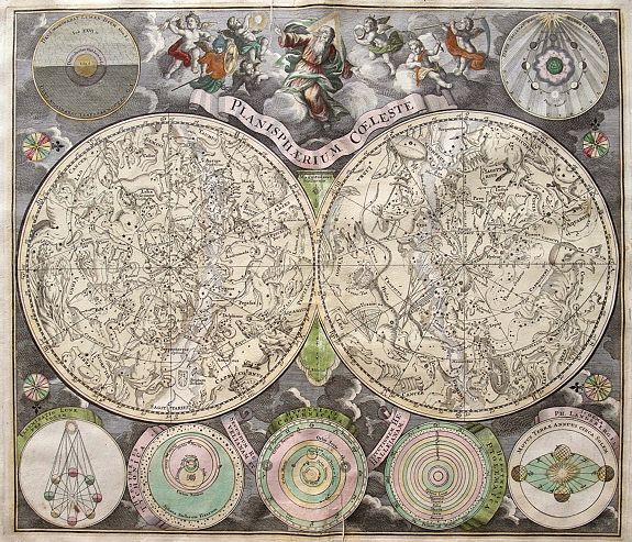 SEUTTER, M. or PROBST, J. M., Planisphaerium Coeleste., antique map, old maps