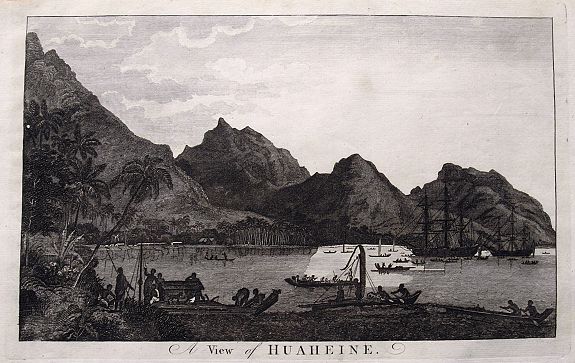 HOGG, A., A view of Huaheine., antique map, old maps