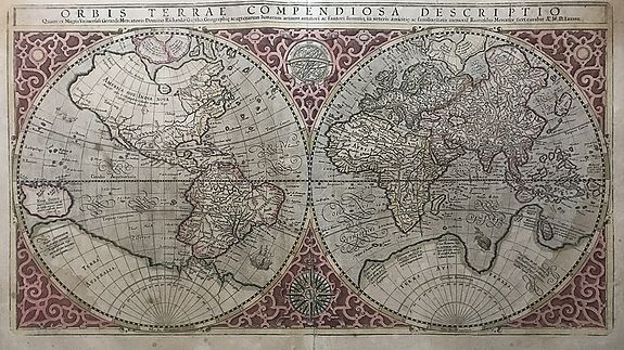 MERCATOR, R., Orbis Terrae Compendiosa Descriptio. . ., antique map, old maps