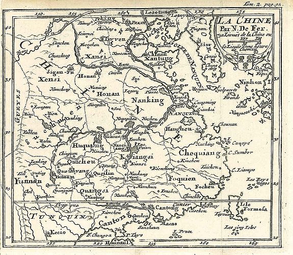 DE FER, N. , La Chine., antique map, old maps