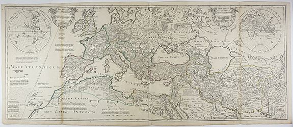 DE L’ISLE, G., Theatrum Historicum (and) An Historical Map of the Roman Empire. . ., antique map, old maps