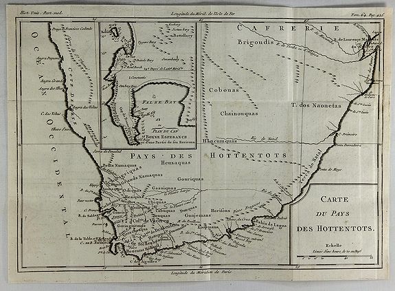 BRION DE LA TOUR, L. , Carte du Pays des Hottentots., antique map, old maps