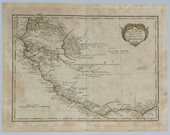 PAZZINI, C., Le Coste Dell' Alta Guinea., antique map, old maps
