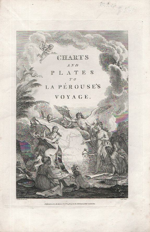 J M Moreau - Heath , Charts and Plates to La Perouse's Voyage., antique map, old maps