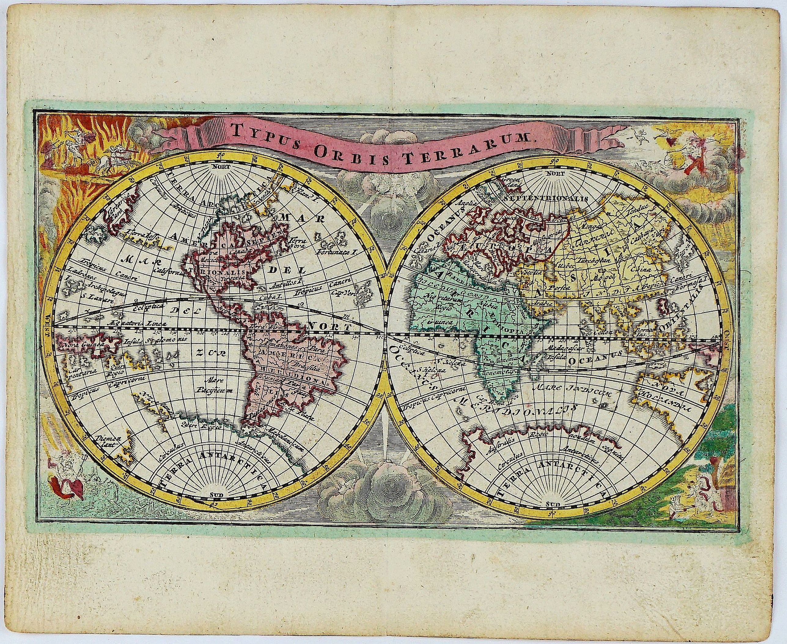 WEIGEL, J. C. , Typus Orbis Terrarum., antique map, old maps