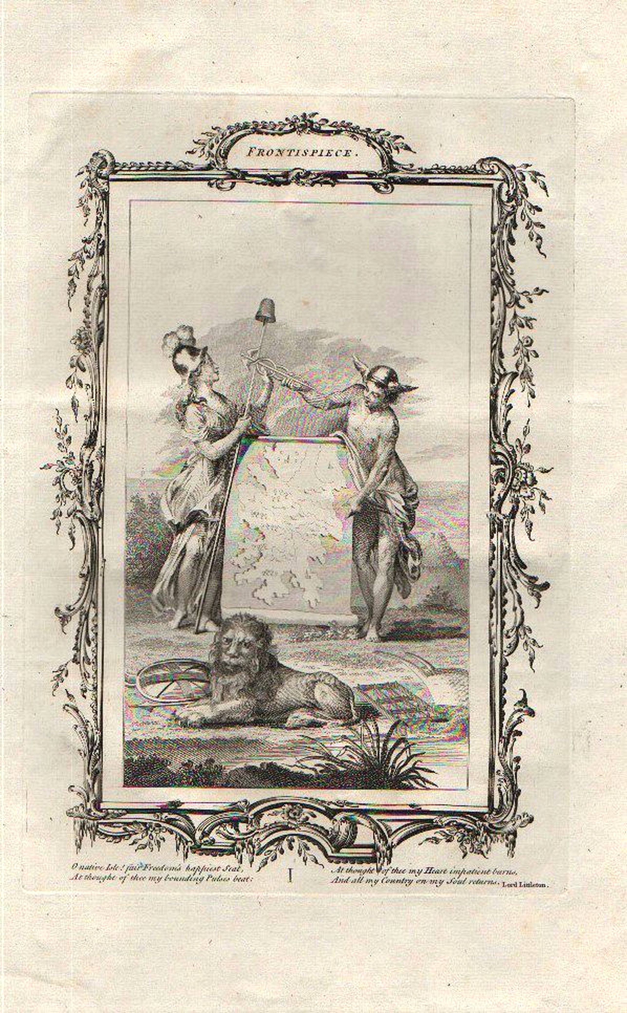 P. Russell & Owen Price., Frontispiece - England Displayed., antique map, old maps