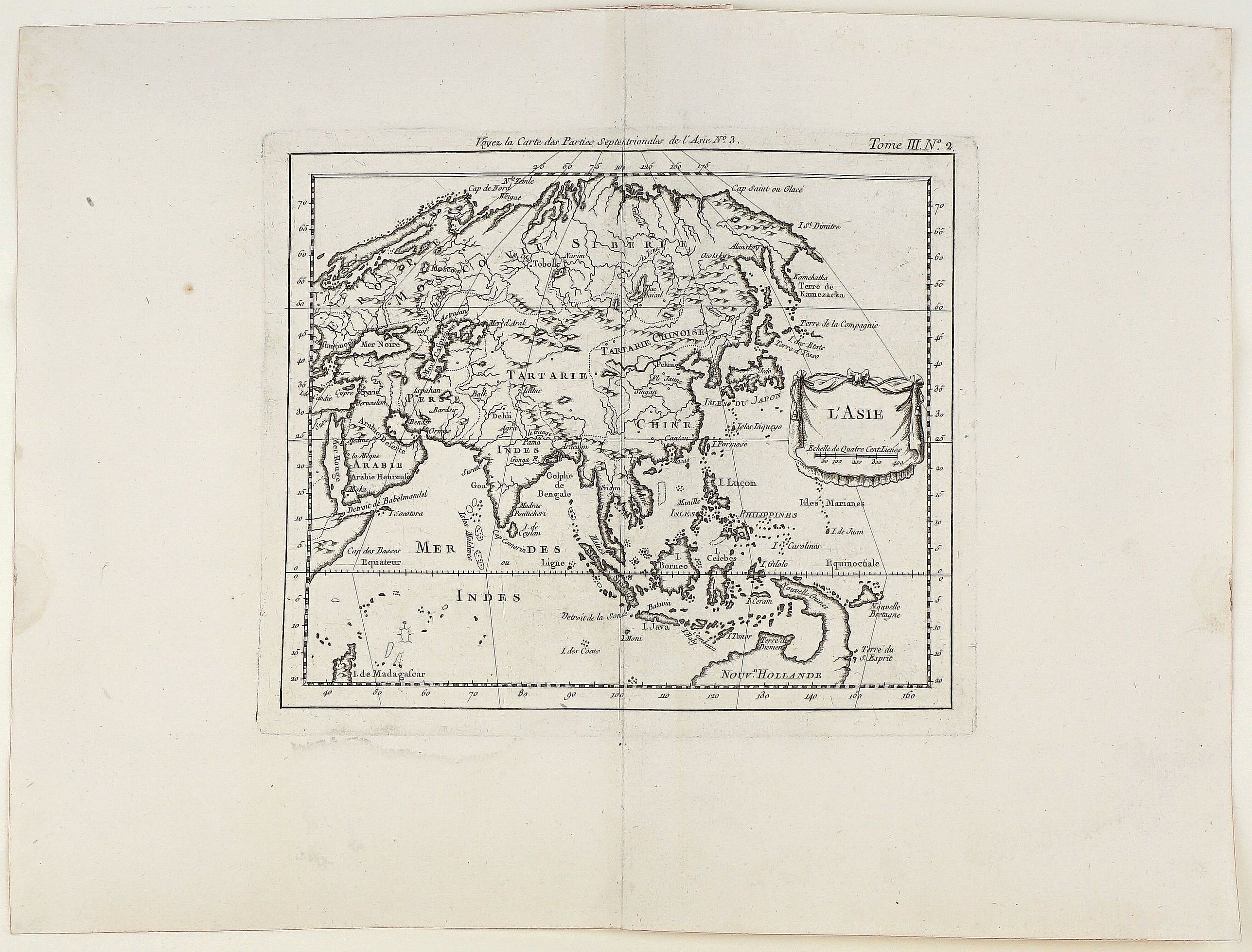 BELLIN, J. N., L’Asie., antique map, old maps