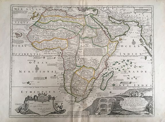 DE FER, Nicoles., L'Afrique. Dresse selon les dernieres Relations., antique map, old maps