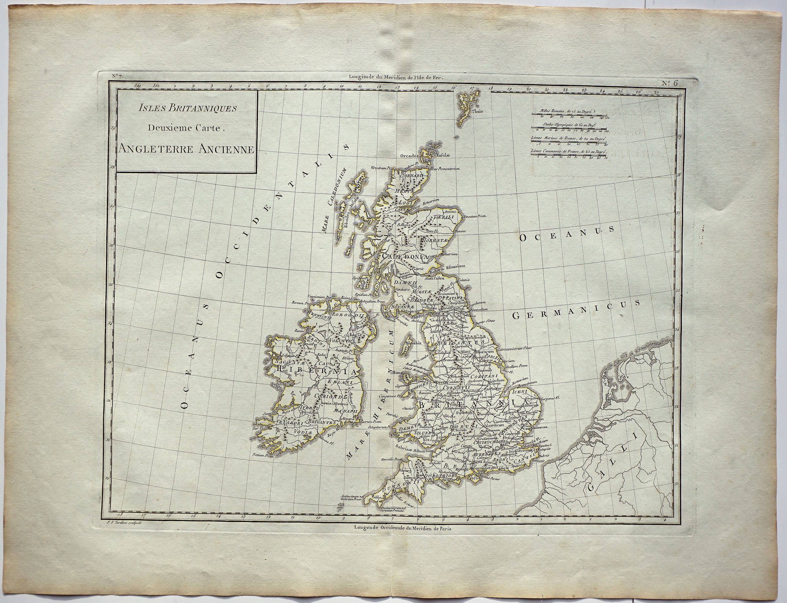 MENTELLE & CHANLAIRE., Isles Britanniques Deuxieme Carte ANGLETERRE ANCIENNE., antique map, old maps