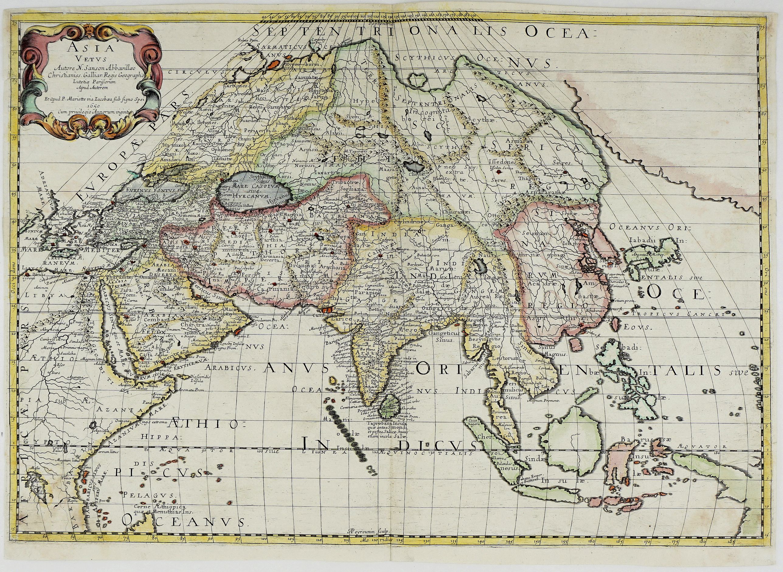 SANSON, N., Asia Vetus Autore N. Sanson Abbavillæo Christianiss. . ., antique map, old maps