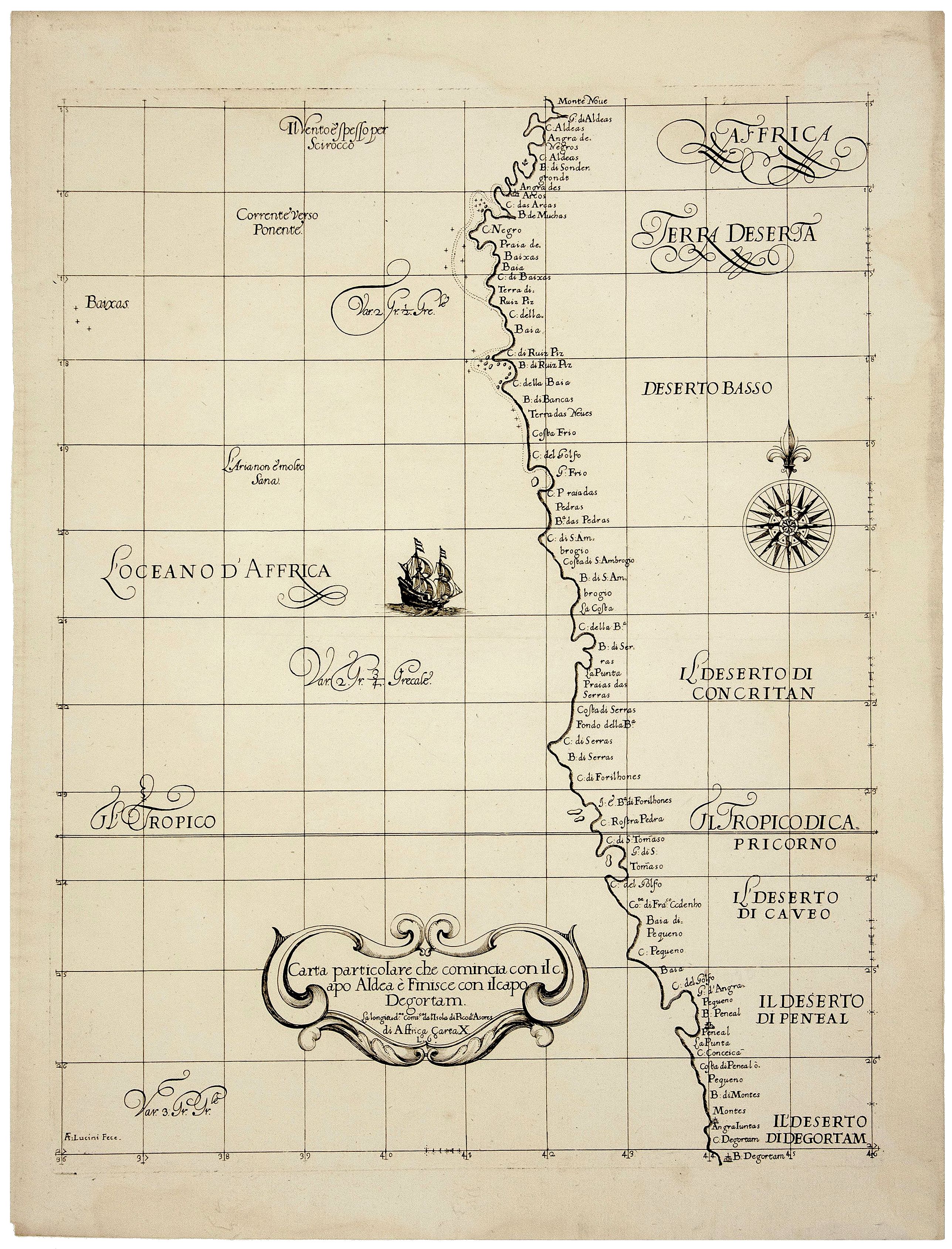 DUDLEY, R. , Carta particolare che mostra il Capo buona Speranza con il mare…. , antique map, old maps