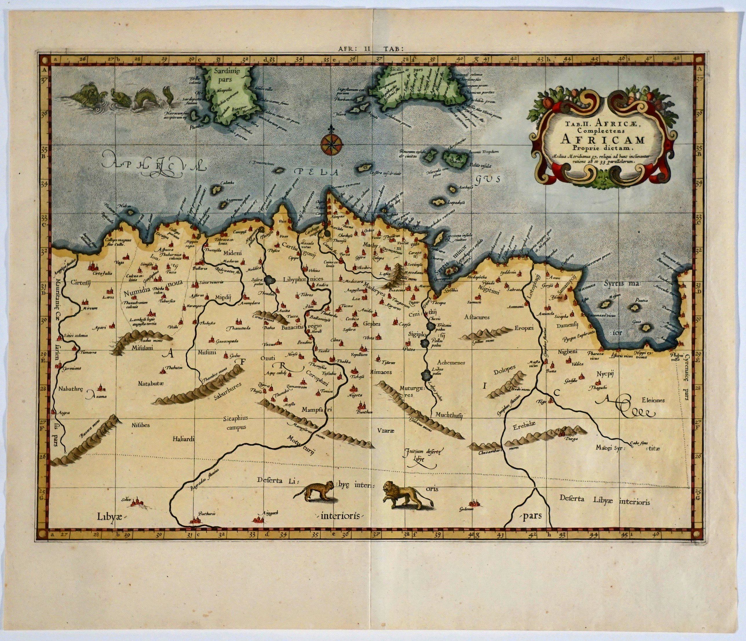 MERCATOR, G. / HORNIUS, G., Tab. II Africae, complectens Africam. . ., antique map, old maps
