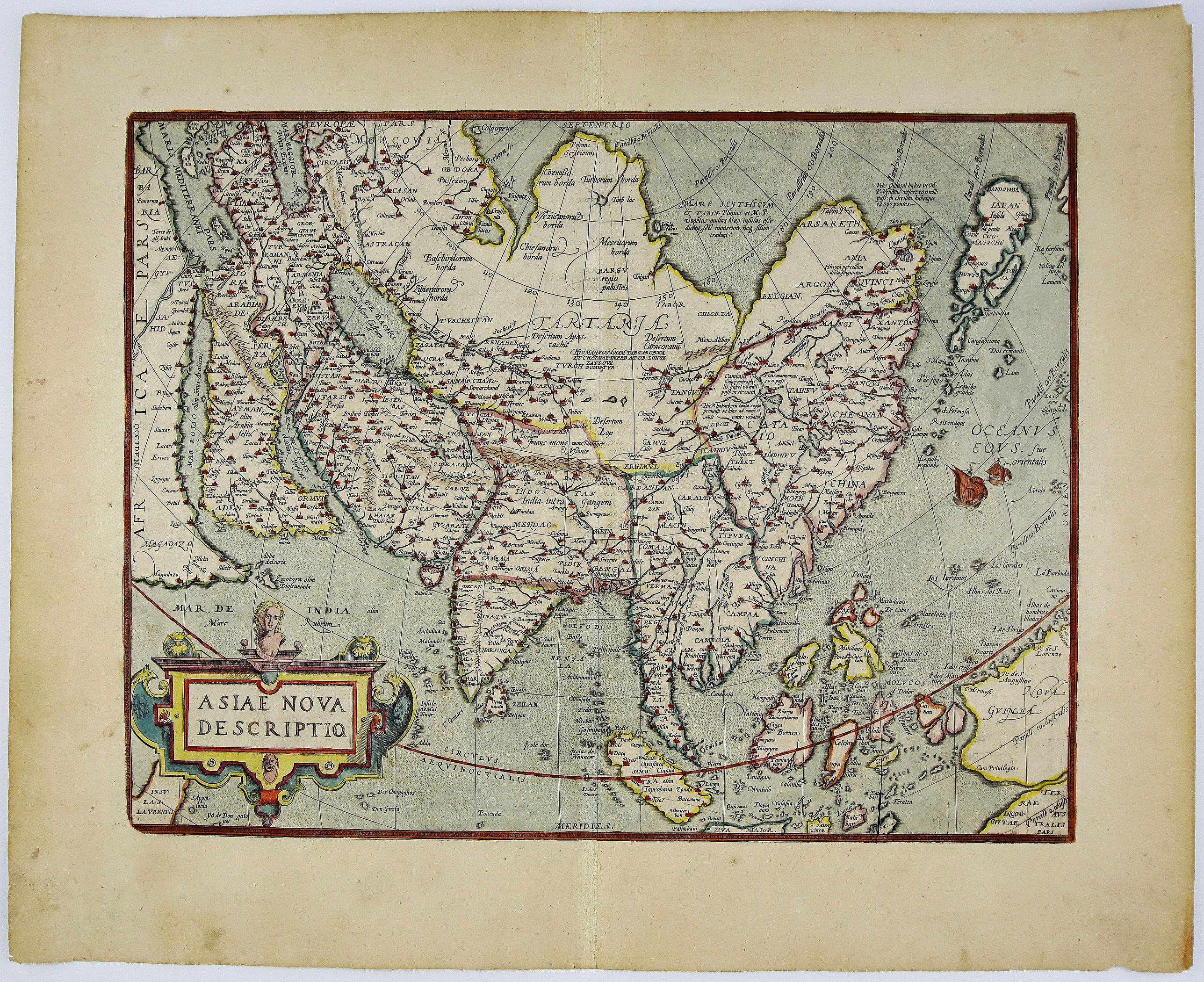 ORTELIUS, A., Asiae Nova Descriptio., antique map, old maps