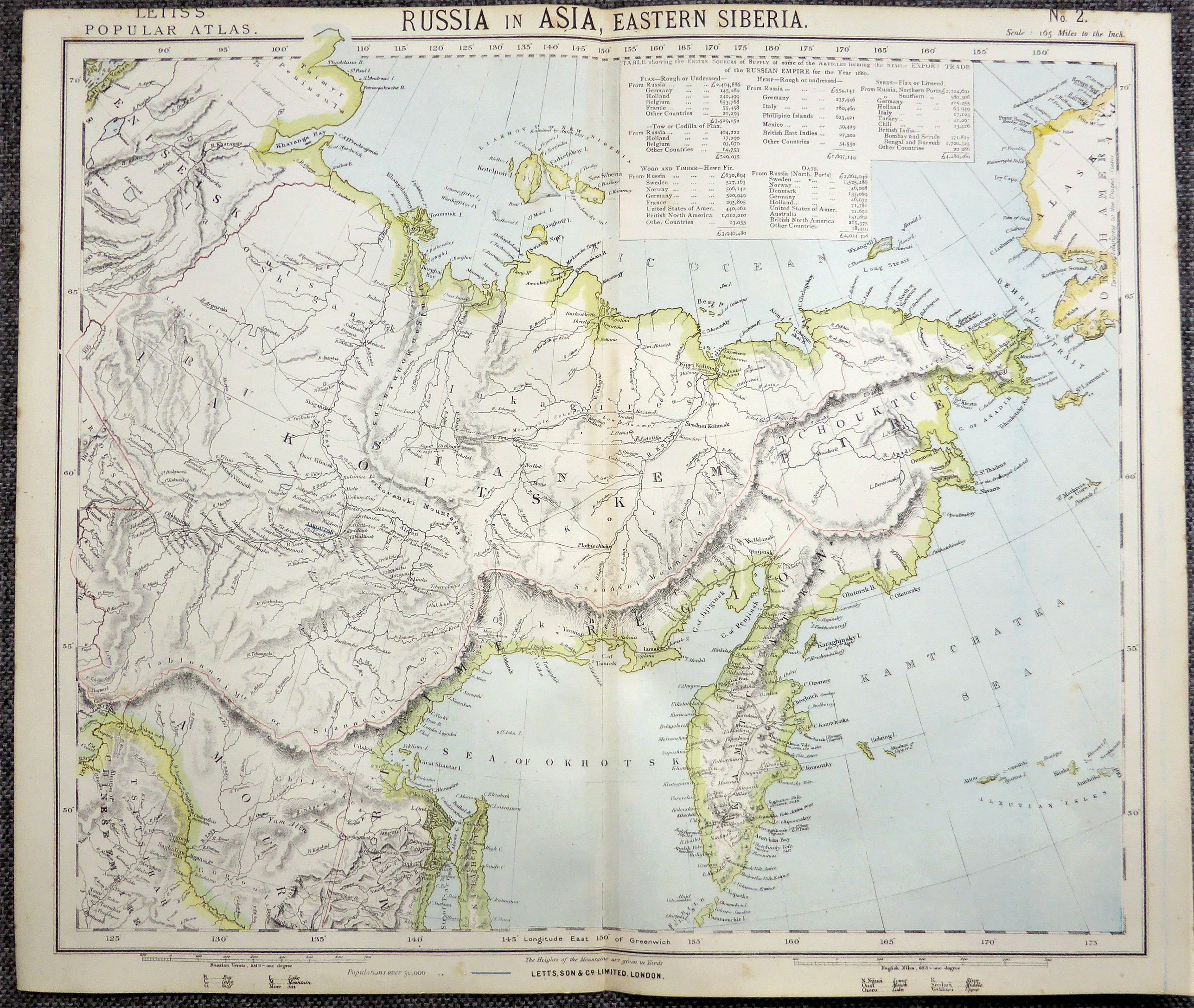 LETTS, Thomas, Russia in Asia - set of 3 maps ., antique map, old maps