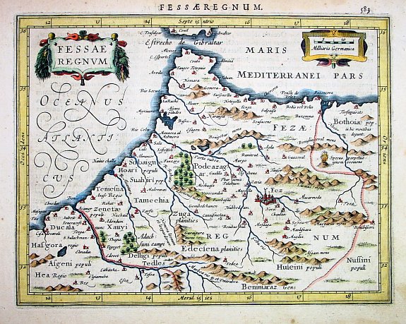MERCATOR, G/JANSSON, J., Fessae Regnum, antique map, old maps
