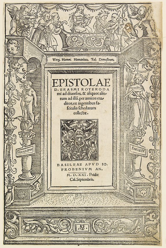 URS GRAF (1485-1529)., Epistolae D.Erasmi roterdami..., antique map, old maps