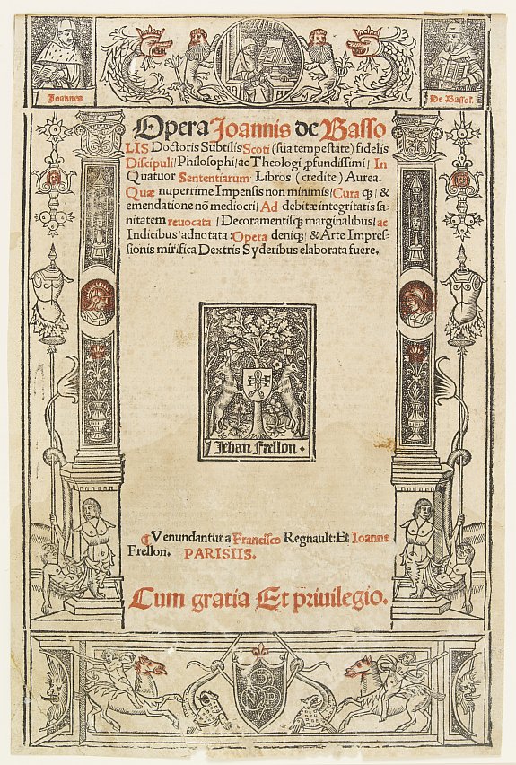 JOANNES BASSOLI., Opera (Joannis de Basso)., antique map, old maps