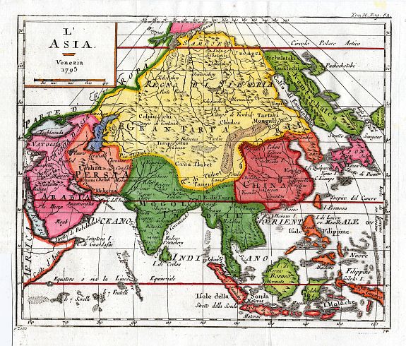 Zatta, L'Asia., antique map, old maps