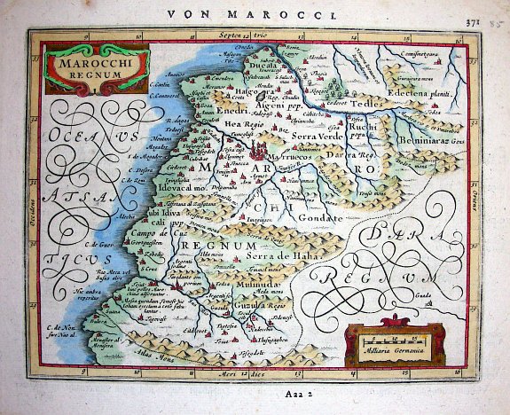 MERCATOR, G/JANSSONIUS, J., Marocchi Regnum., antique map, old maps