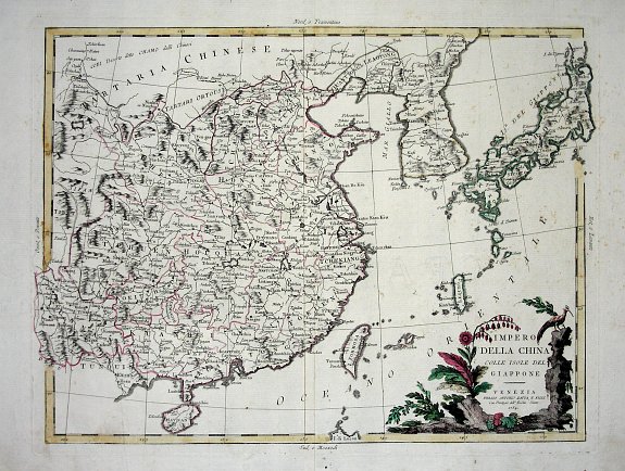ZATTA, A., Impero della China colle Isole del Giappone, antique map, old maps
