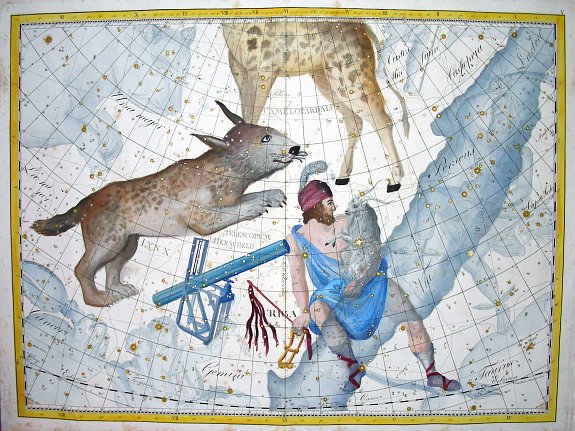 BODE, J., Lynx, Telescopium Herschelii, Auriga. , antique map, old maps