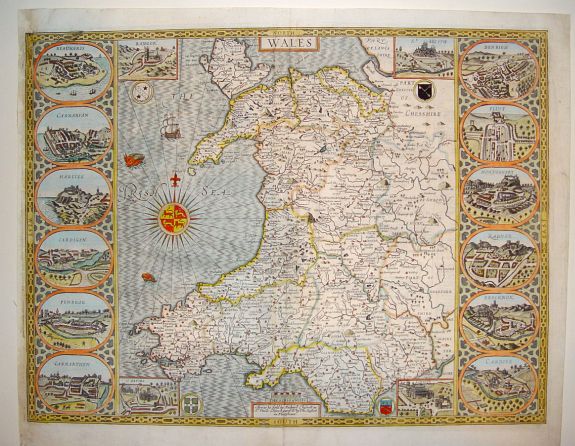 SPEED, John, Wales, antique map, old maps