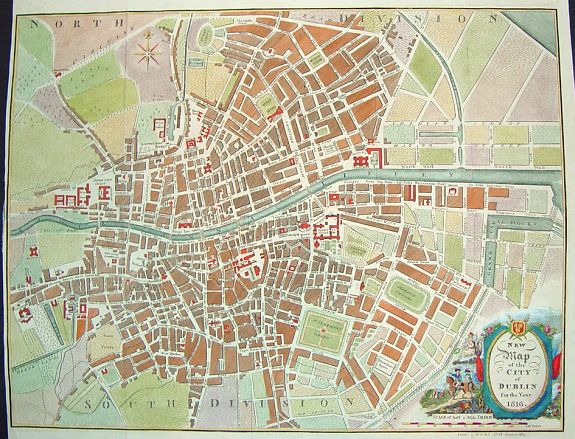 CORBET, W., New Map of the City of Dublin For the Year 1816, antique map, old maps