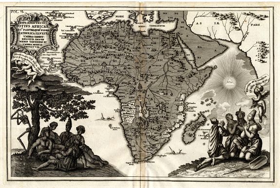 Scherer, Heinrich 1628-1704, Representatio Totius Africae ... , antique map, old maps