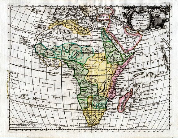 Le Rouge, George Louis, L´AFRIQUE Suivant les Nouvelles Observations, antique map, old maps