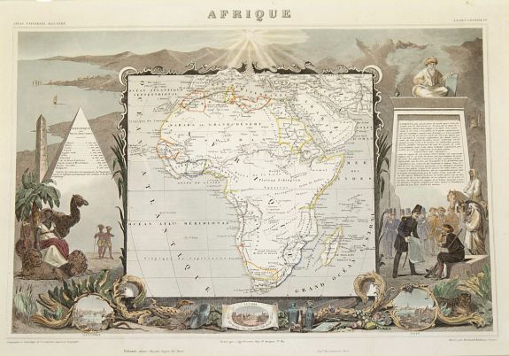 Levasseur, Afrique, antique map, old maps