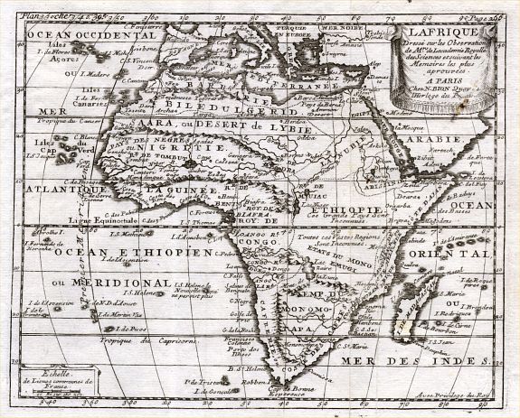 Bion, Nicolas, L'Afrique, antique map, old maps