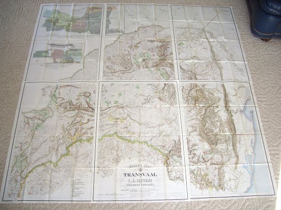 JEPPE, Friedrich, Jeppe's Wall Map of the Transvaal Republic, in 6 sheets, antique map, old maps