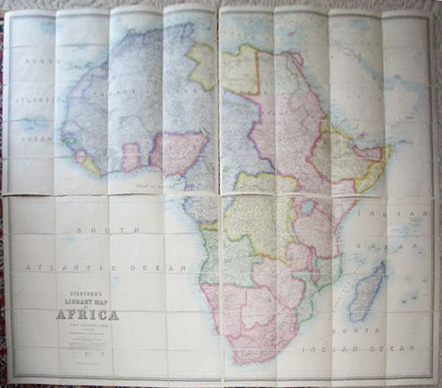 STANFORD, Edward, Stanford's Library Map of Africa, in 4 sheets., antique map, old maps
