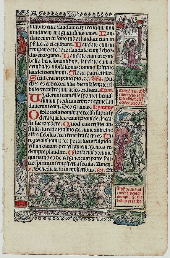Higman done for Vestre, Horae use of Rome 1507, antique map, old maps