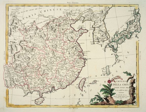 ZATTA, Antonio, Impero della China Colle Isole del Giappone., antique map, old maps