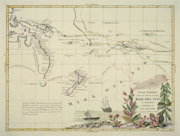 ZATTA, Antonio, Nuove Scoperte Fatte nel 1765, 67 e 69 nel Mare del Sud., antique map, old maps