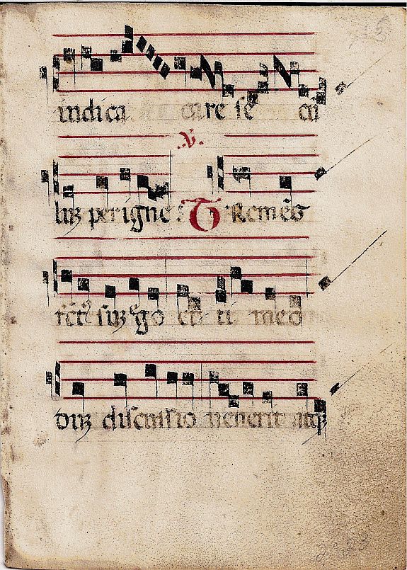 ANONYMOUS, Manuscript Music Page , antique map, old maps
