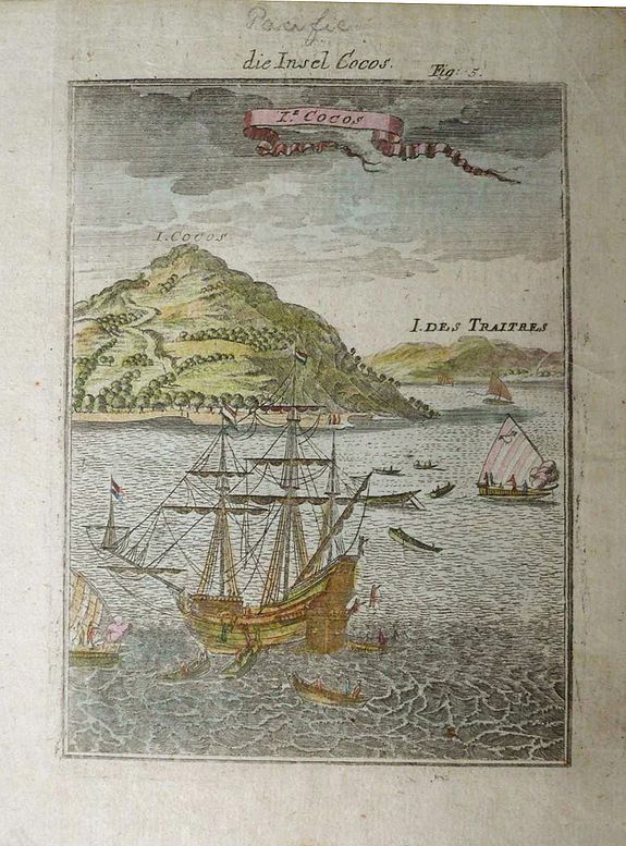 MALLET, A., Die Insel Cocos / Isle Cocos (now part of Tonga), antique map, old maps