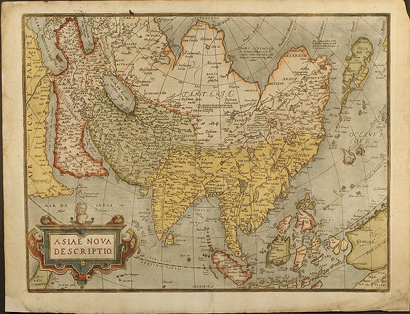 Ortelius, A., Asiae nova descriptio., antique map, old maps