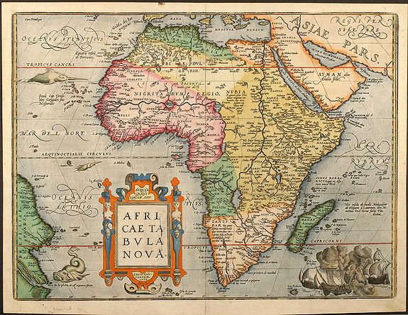Ortelius, A., Africae Tabula Nova, antique map, old maps