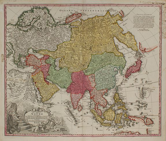 HOMANN, J.B., Recentissima Asiae Delineatio.., antique map, old maps