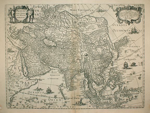 HONDIUS, H., Asia recens summa cura delineata. Auct. Henr. Hondio., antique map, old maps