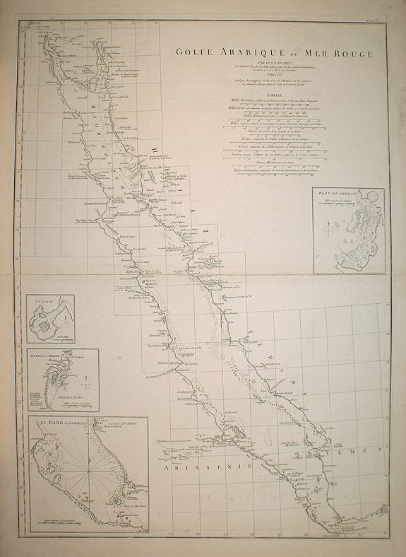 D'ANVILLE, J. B. B., Golfe Arabique ou Mer Rouge, antique map, old maps
