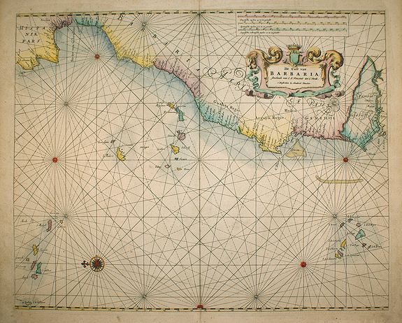 DONCKER, H., De cust van Barbaria, antique map, old maps