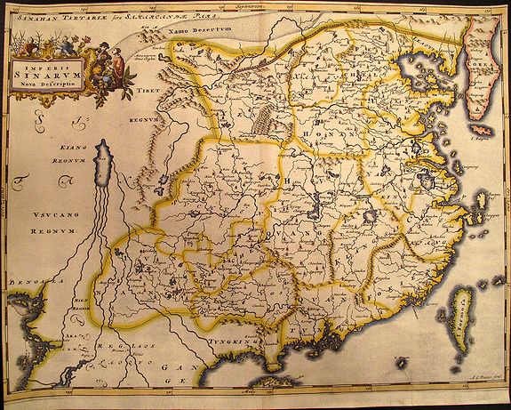 OLEARIUS, A., Imperii Sinarum Nova Descriptio, antique map, old maps