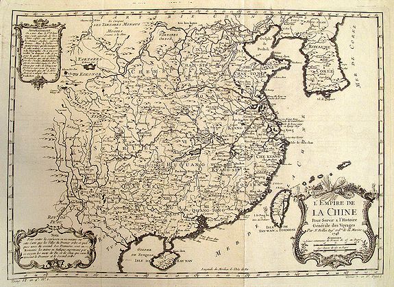 BELLIN, N., L'Empire de la Chine., antique map, old maps