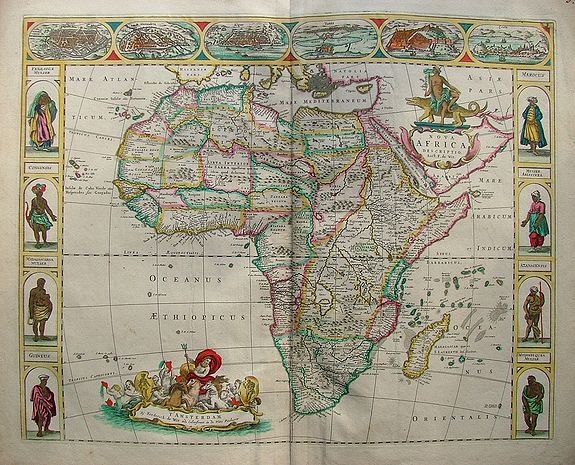 WIT, F DE, Nova Africa descriptio., antique map, old maps