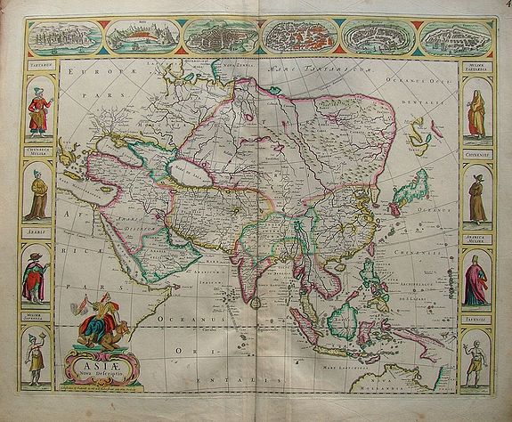 WIT, F. de, Asiae nova descriptio., antique map, old maps